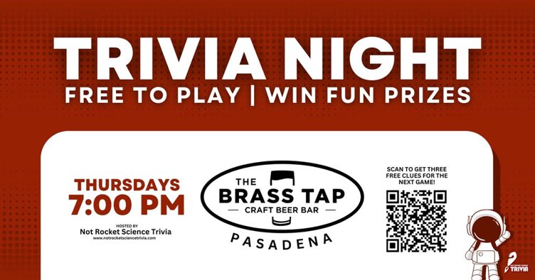 Pasadena Trivia Night | The Brass Tap Pasadena